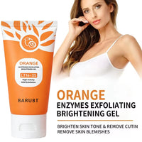 50G Orange Exfoliating Gel for Facial Body Gentle Orange Facial Scrub Body Cleansing Gel Dead Skin Remover Scrub Skin Cleaning
